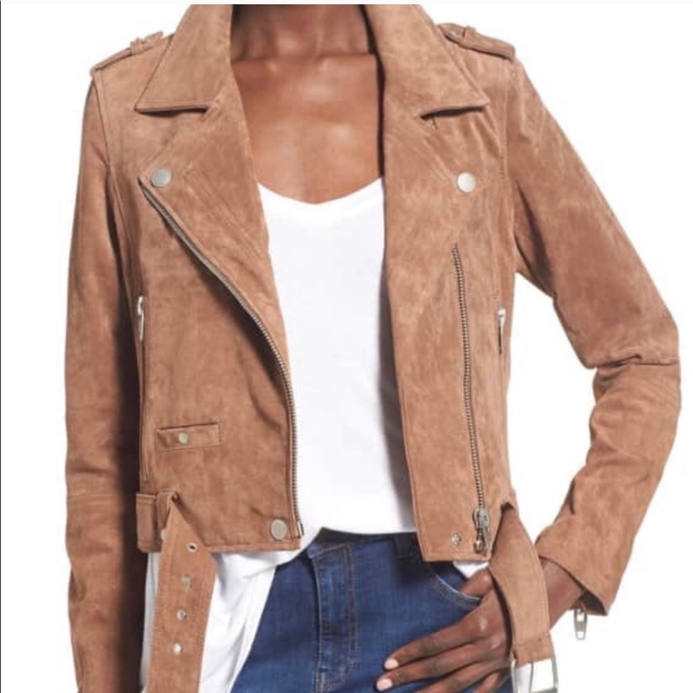 BlankNYC Morning Suede Moto Jacket